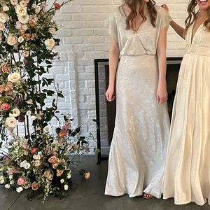 Jenny yoo 525 bridesmaid or event dress soho metallic